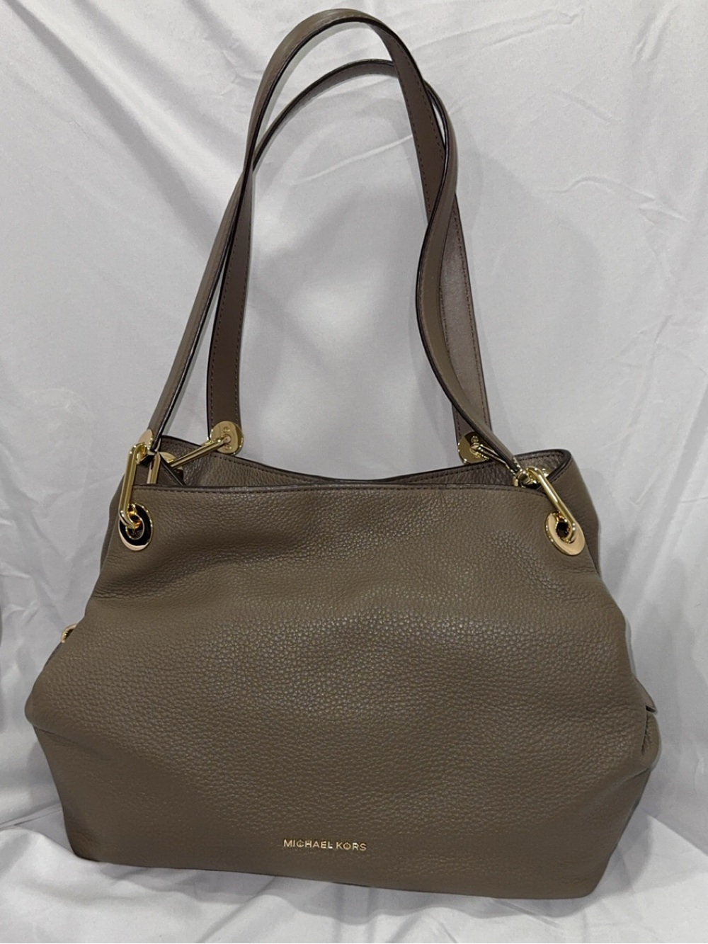 Michael Kors Raven Mushroom Large Shoulder Tote